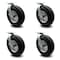 Service Caster 12 Inch Black Pneumatic Wheel Caster Swivel with 2 Swivel Locks SCC, 4PK SCC-100S3506-PNB-BSL-2-S-2 - alternate 1